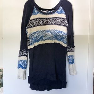 Oversized Blue Free People Sweater